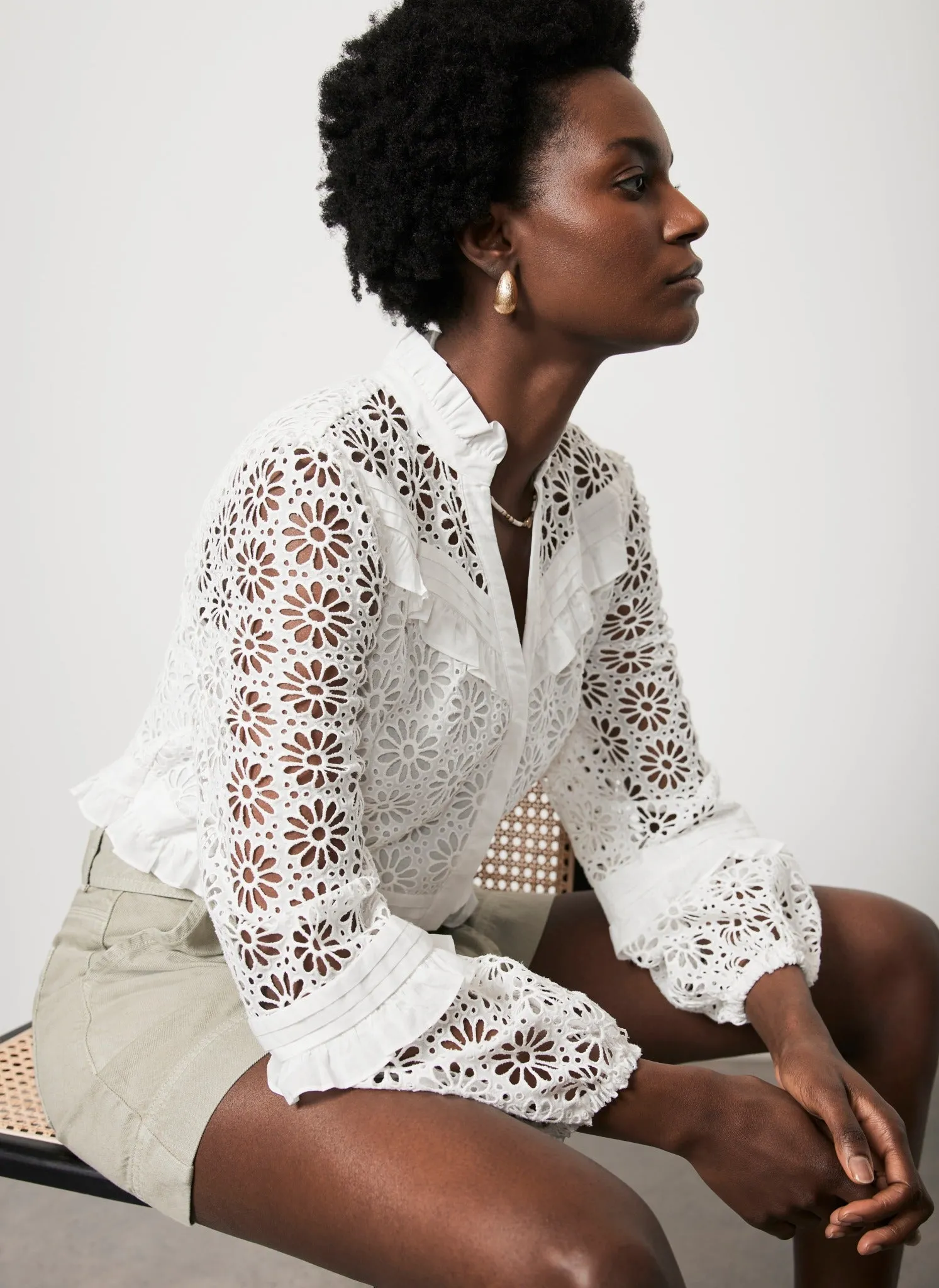 White Bow Detail Shirt sold by Mint Velvet product image thumbnail 3