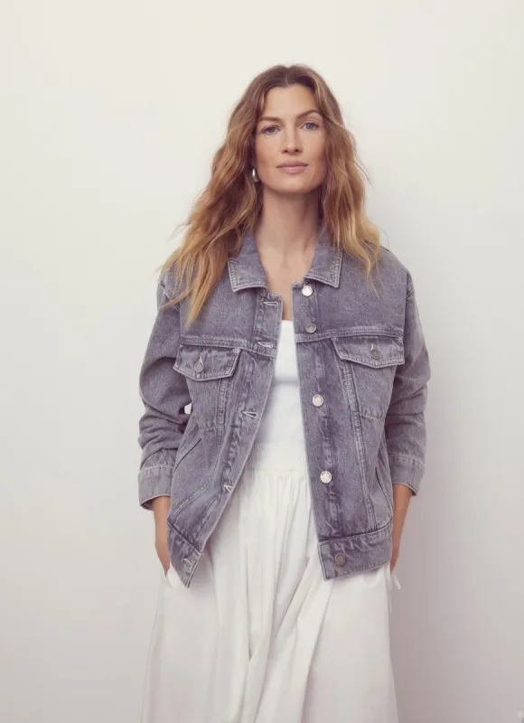 Grey Denim Trucker Jacket sold by Mint Velvet