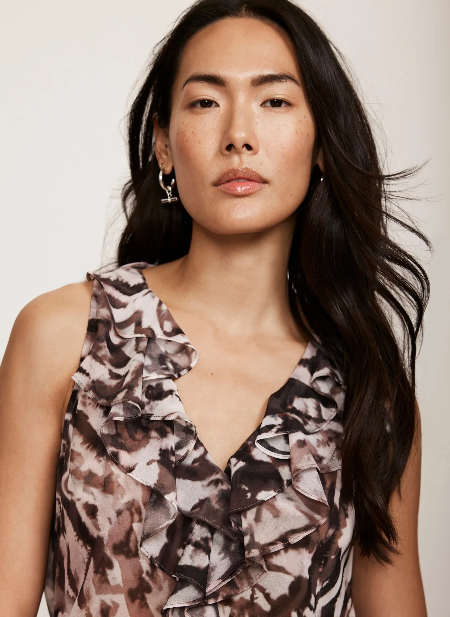 Animal Print Ruffle Top sold by Mint Velvet product image thumbnail 4