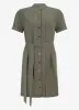 Khaki Mini Utility Shirt Dress sold by Mint Velvet