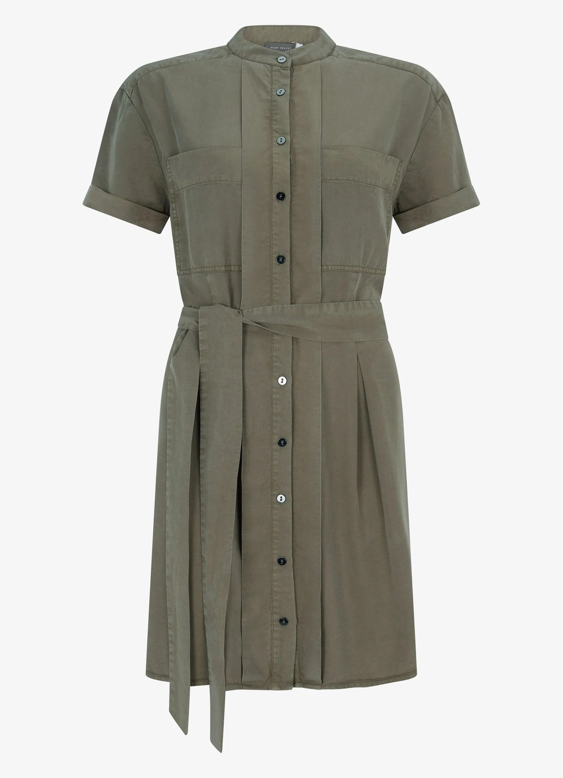 Khaki Mini Utility Shirt Dress sold by Mint Velvet product image thumbnail 5