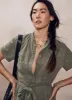 Khaki Mini Utility Shirt Dress sold by Mint Velvet