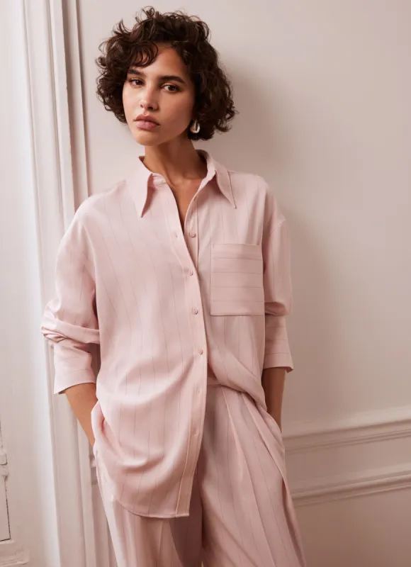 Pink Pinstripe Oversized Shirt sold by Mint Velvet