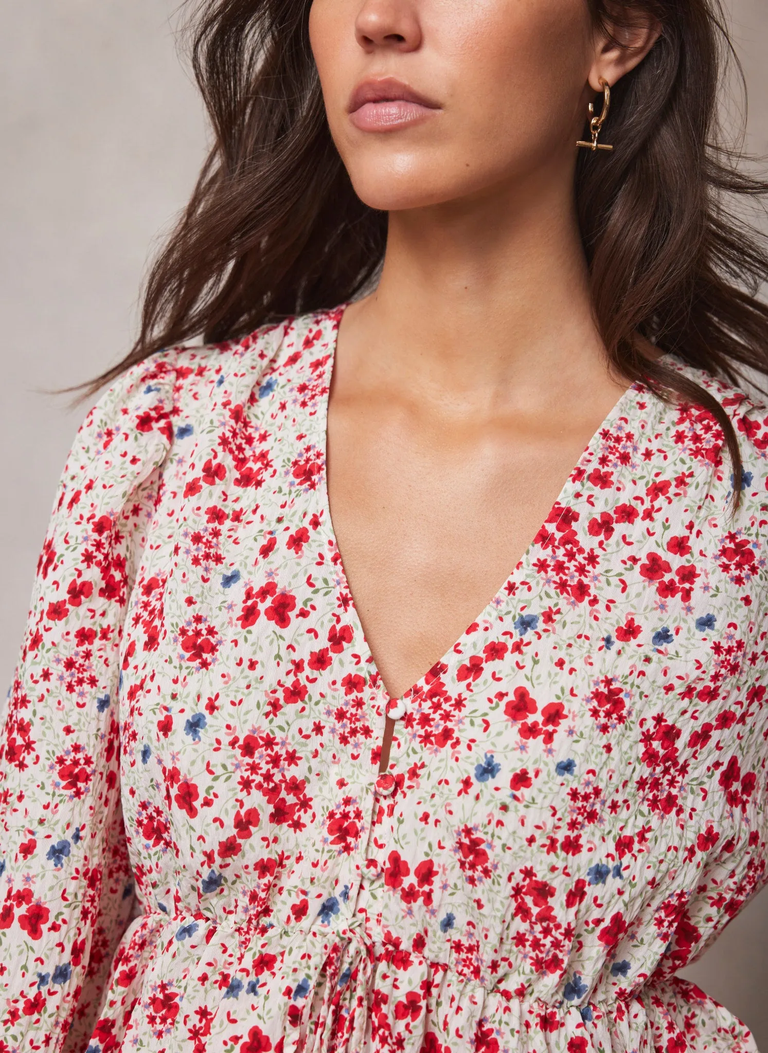 White Floral Print Blouse sold by Mint Velvet product image thumbnail 4