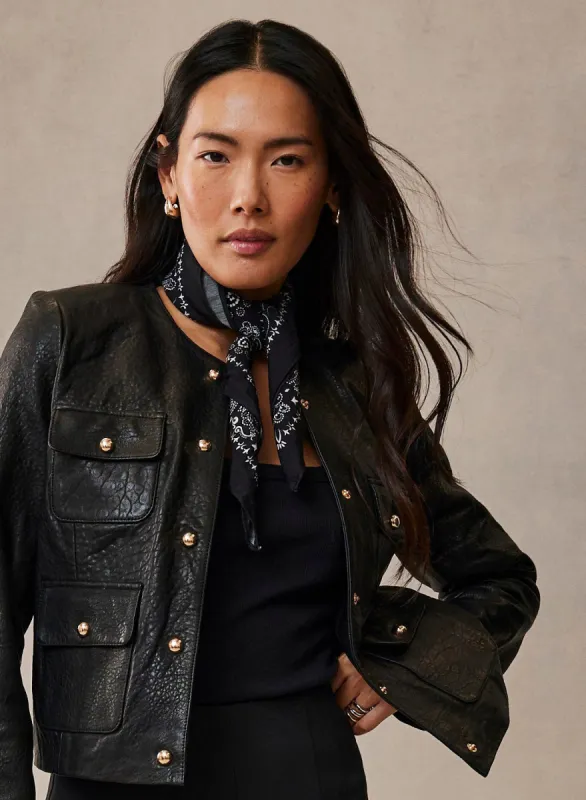 Navy Paisley Square Neck Scarf sold by Mint Velvet