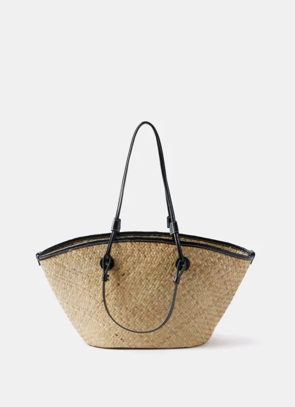 Neutral Woven Basket Bag sold by Mint Velvet