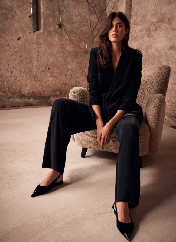 Grey Velvet Wide Trousers sold by Mint Velvet