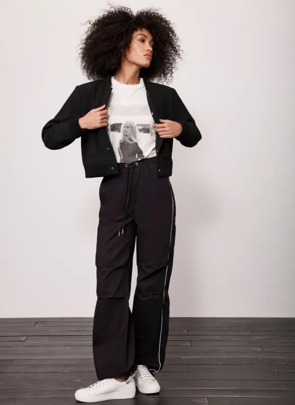 Black Cotton Relaxed Trousers sold by Mint Velvet