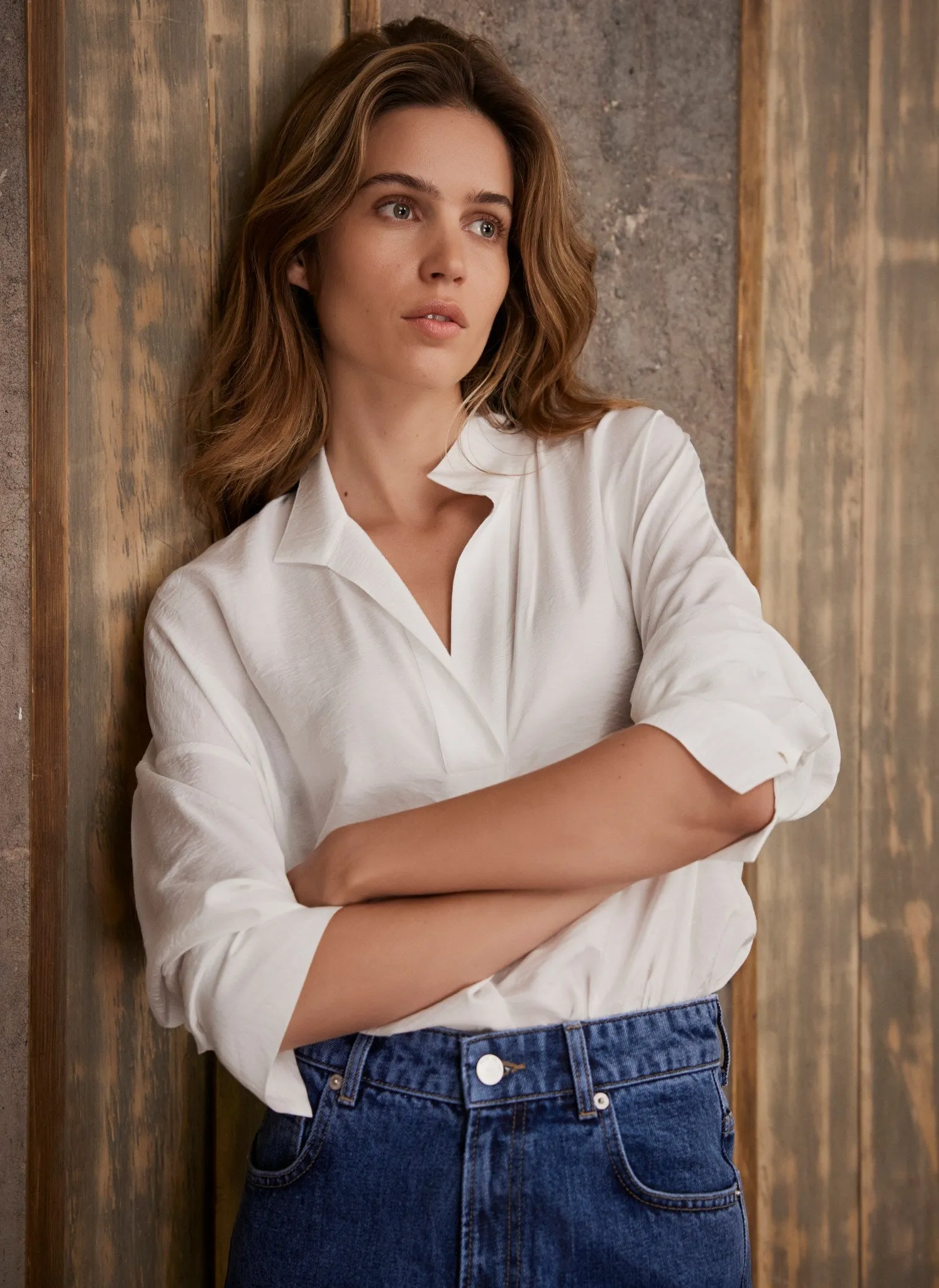 White Stand Collar Blouse sold by Mint Velvet product image thumbnail 5