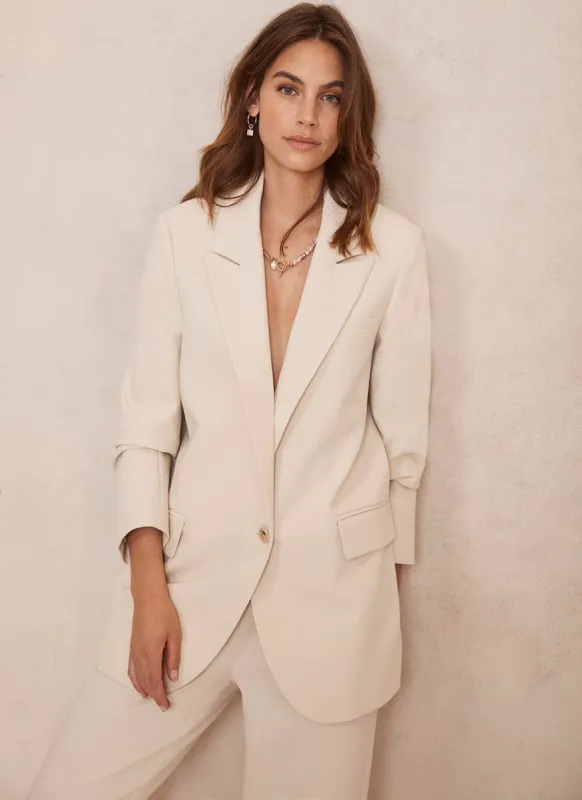 Neutral Single Breasted Blazer sold by Mint Velvet