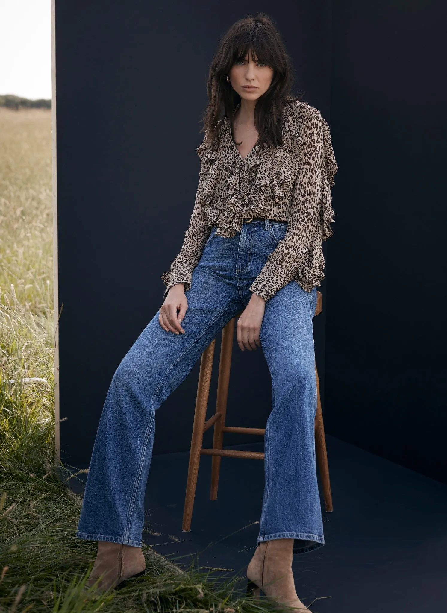 Leopard Print Ruffle Blouse sold by Mint Velvet product image thumbnail 5