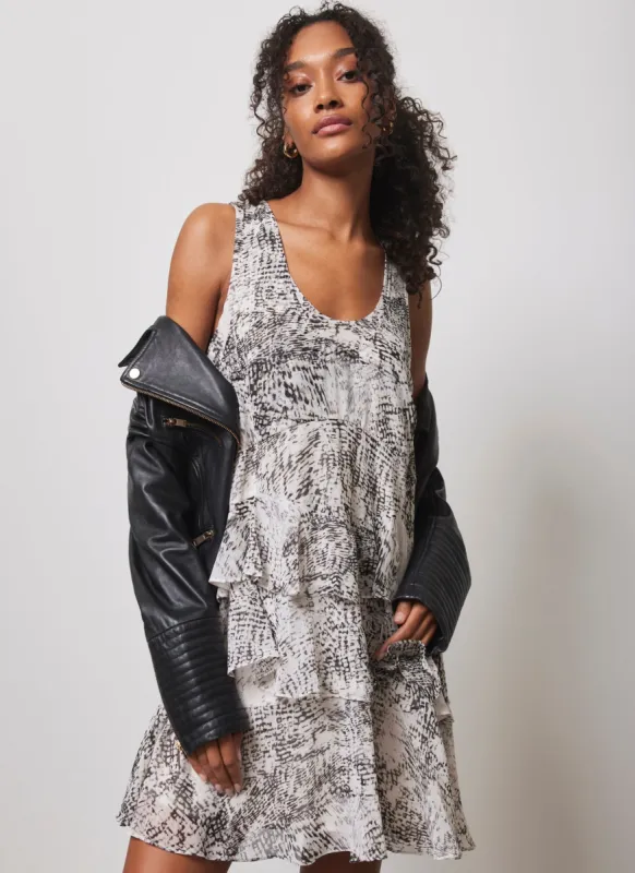 Neutral Snake Print Mini Dress sold by Mint Velvet