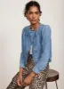 Indigo Puff Sleeve Denim Jacket sold by Mint Velvet