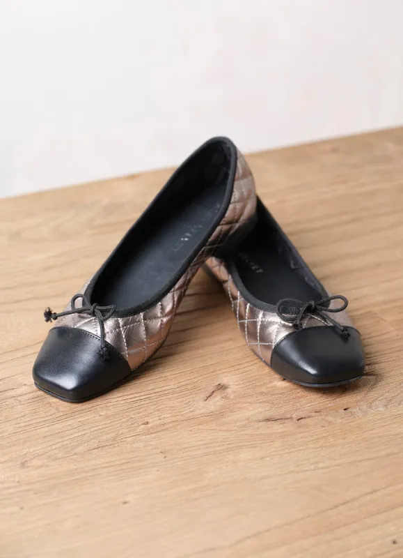 Gigi Gunmetal Ballet Pumps sold by Mint Velvet