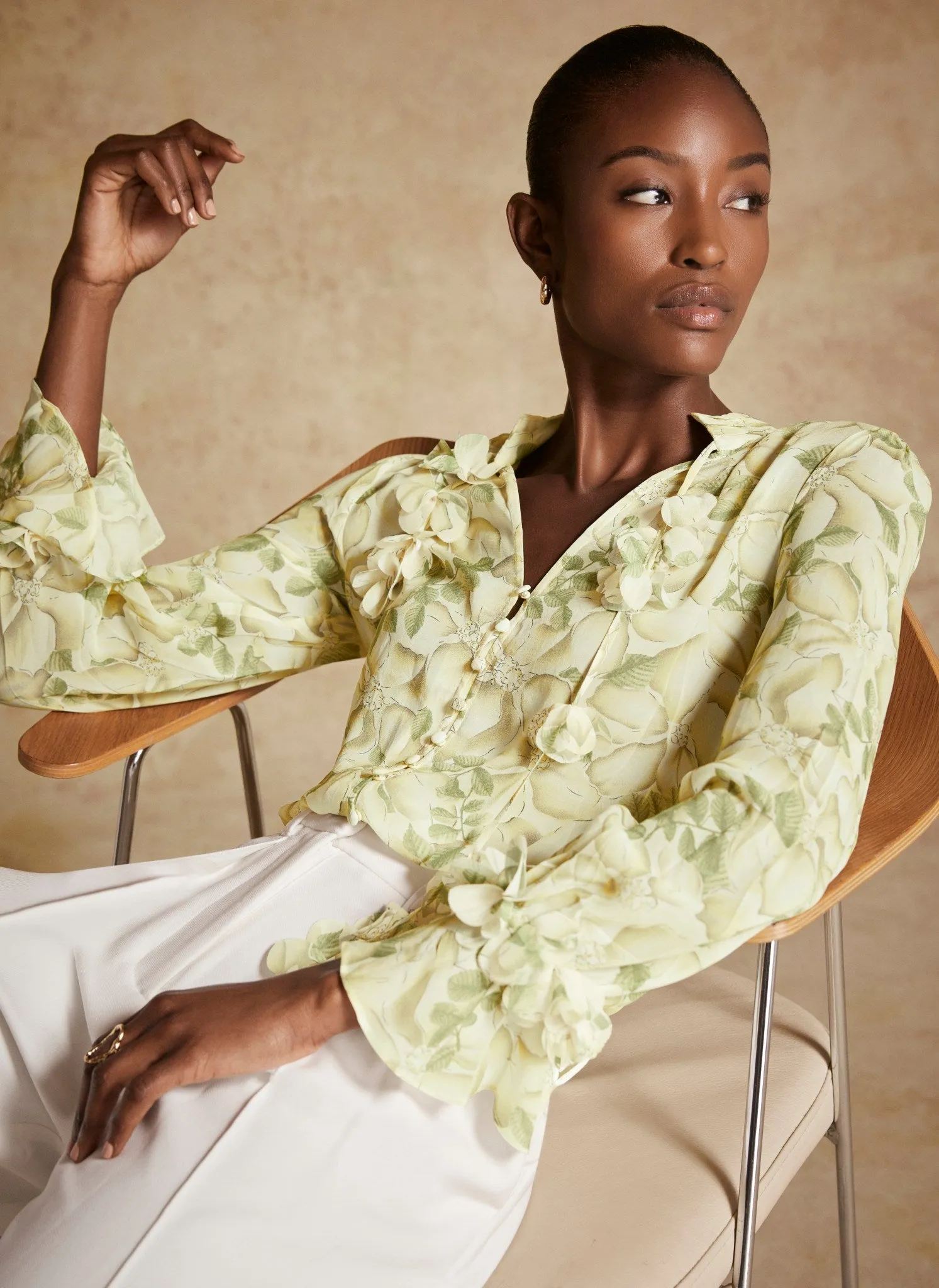 Yellow Floral Print Blouse sold by Mint Velvet