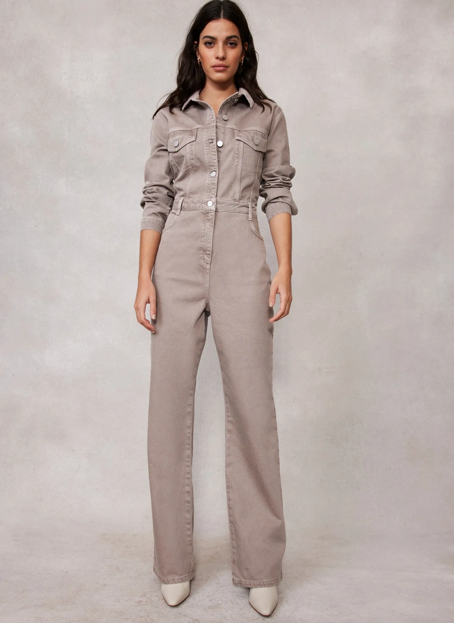 Taupe Denim Jumpsuit sold by Mint Velvet product image thumbnail 5