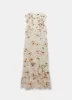 Neutral Floral Print Midi Dress sold by Mint Velvet