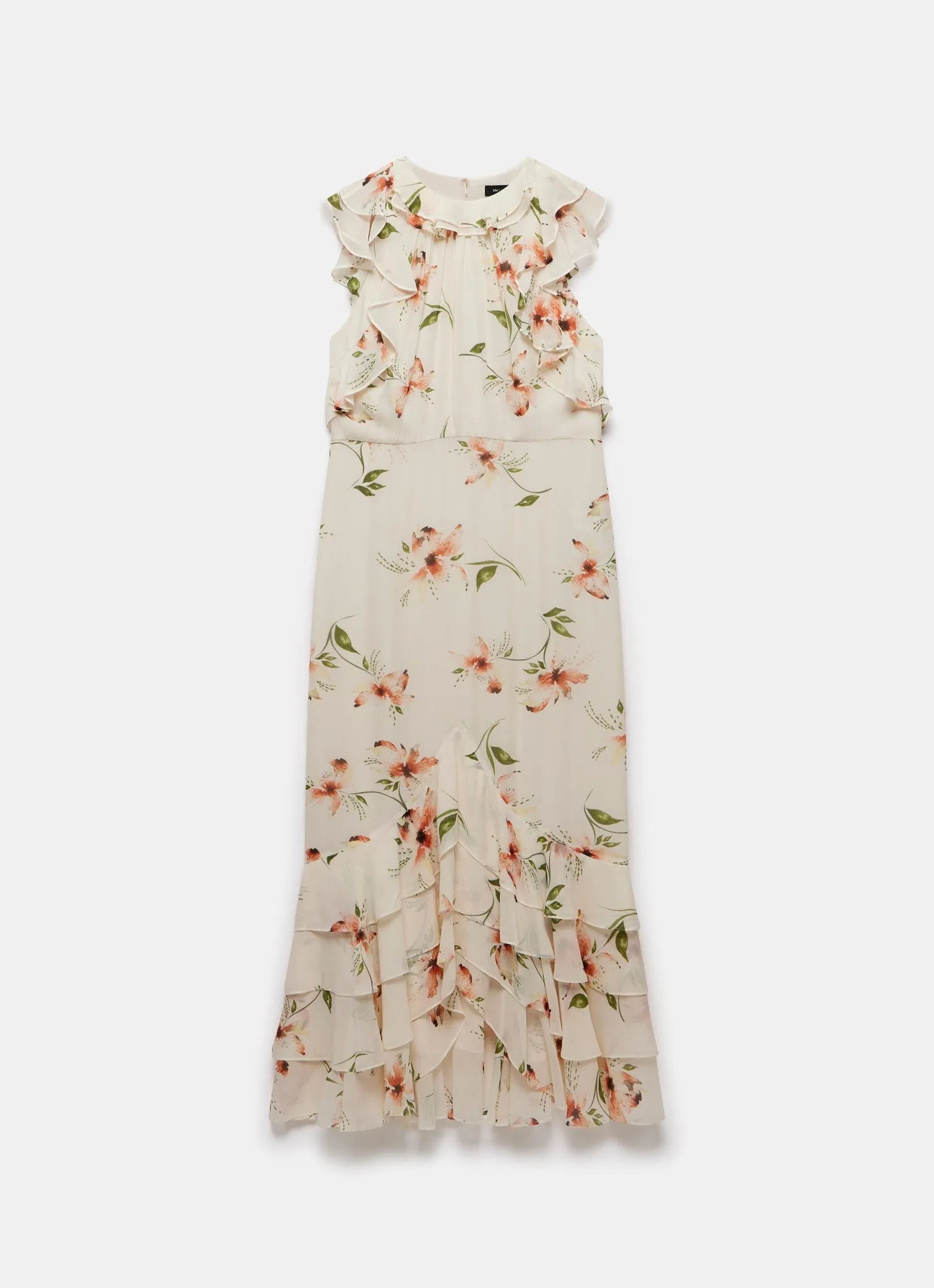 Neutral Floral Print Midi Dress sold by Mint Velvet product image thumbnail 5