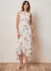 Neutral Floral Print Midi Dress sold by Mint Velvet