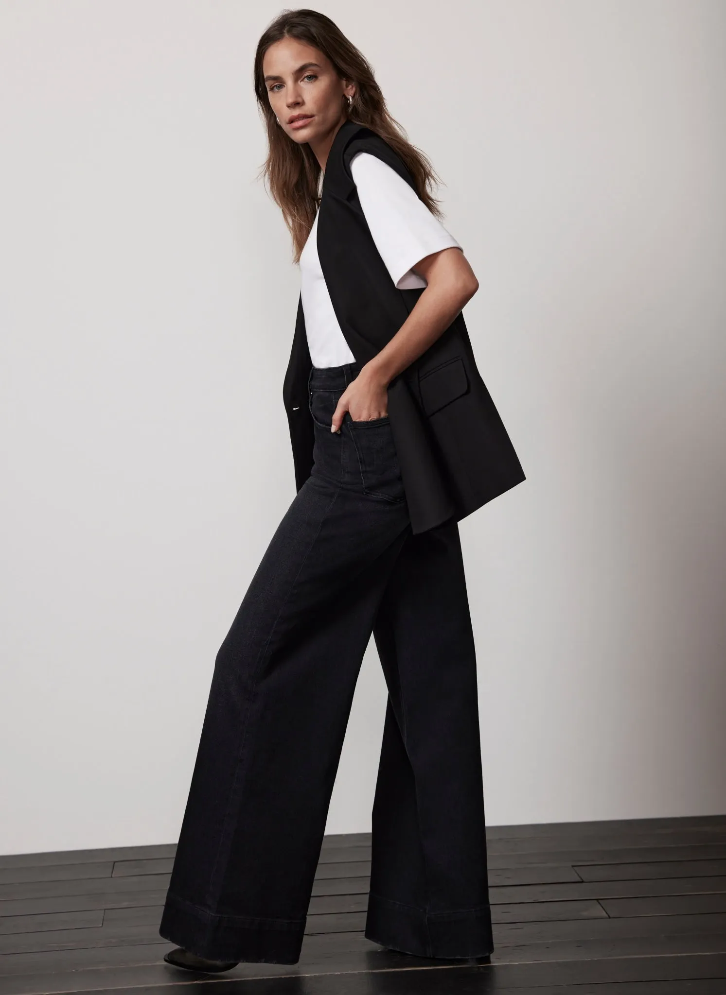 Black Longline Waistcoat sold by Mint Velvet product image thumbnail 2