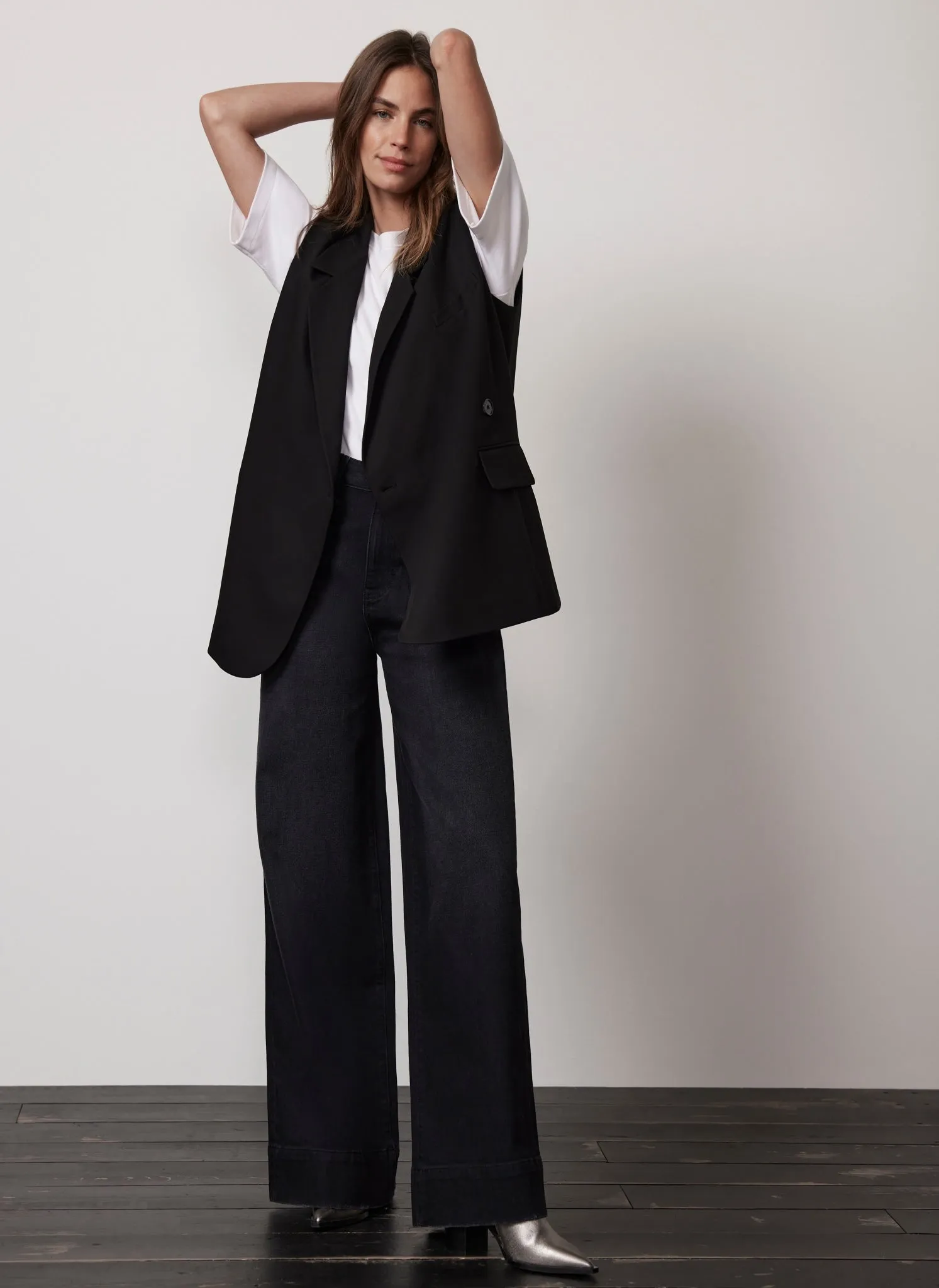 Black Longline Waistcoat sold by Mint Velvet product image thumbnail 4