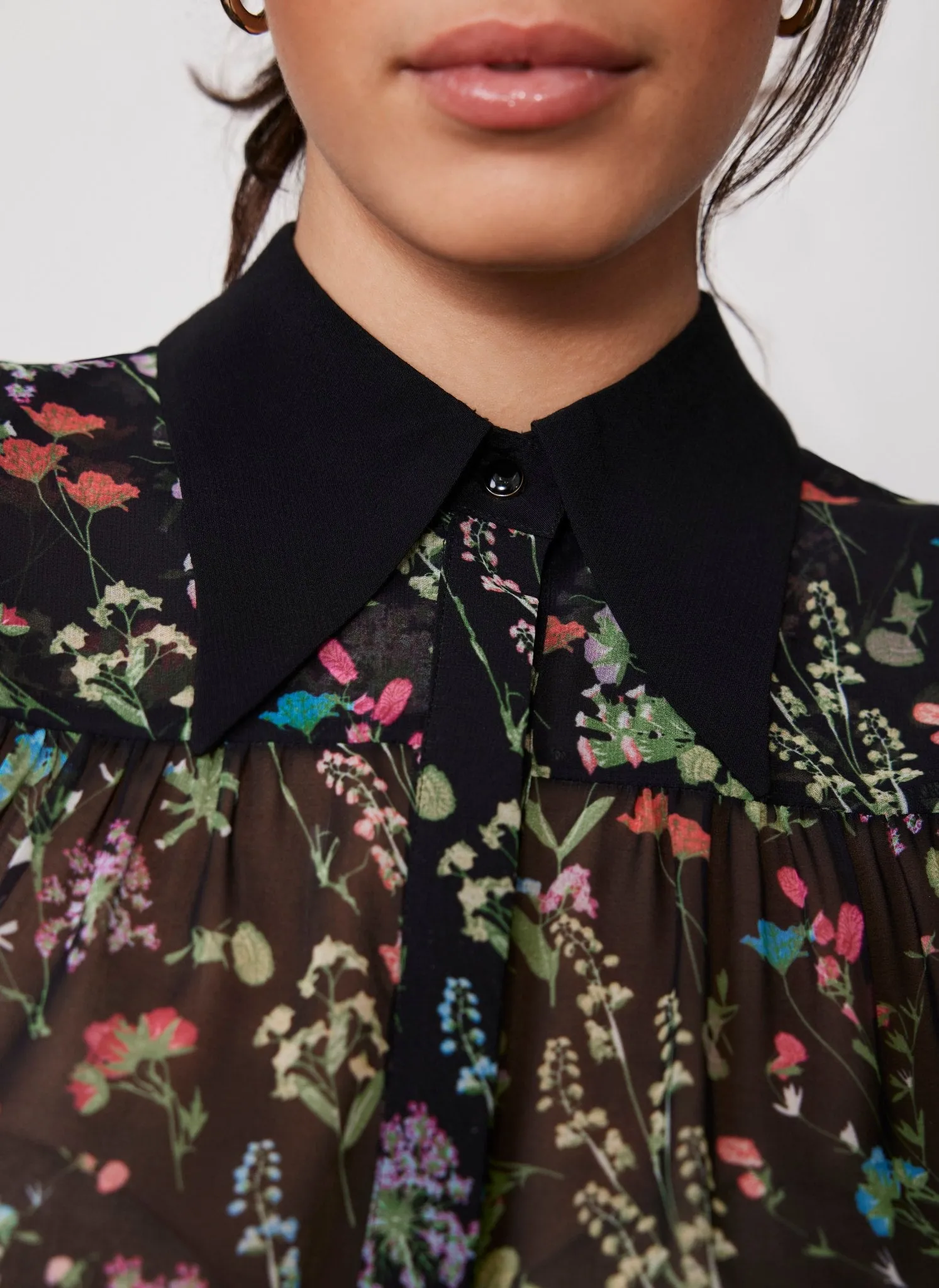 Black Floral Print Shirt sold by Mint Velvet product image thumbnail 4