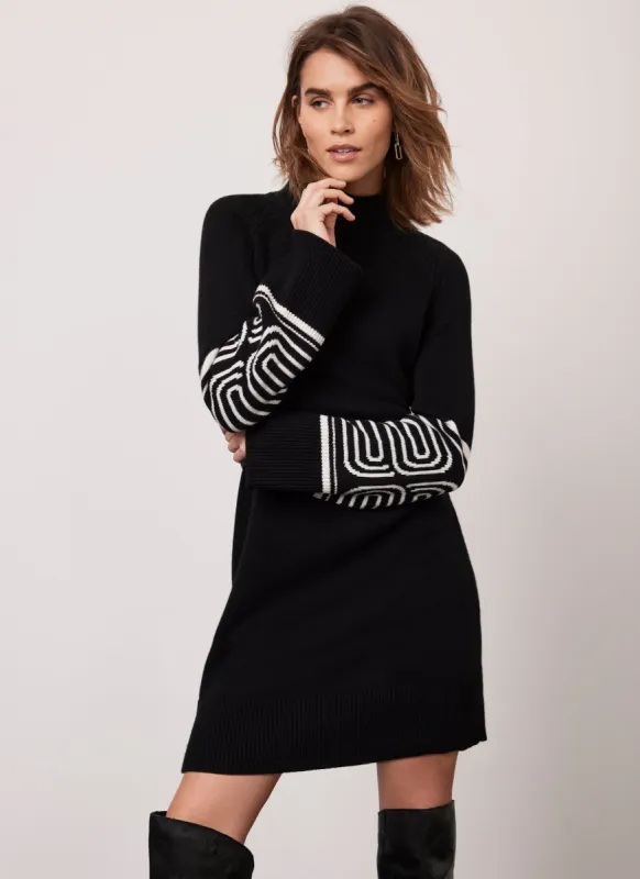 Black Wool Blend Mini Dress sold by Mint Velvet