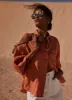 Rust Orange Linen Shirt sold by Mint Velvet
