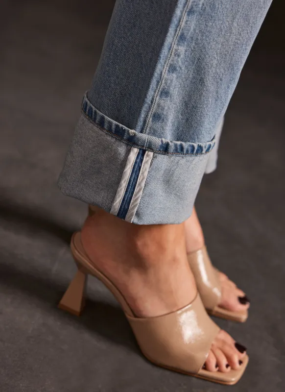 Neutral Patent Leather Mules sold by Mint Velvet