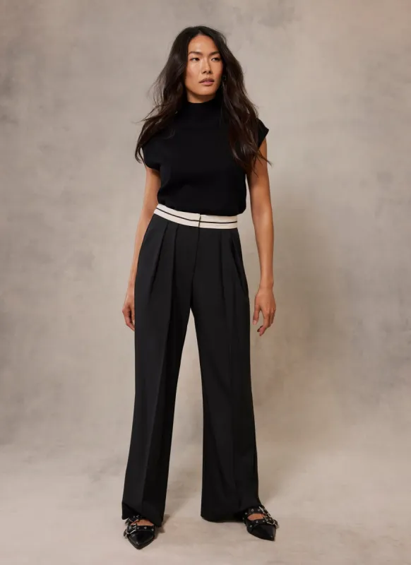 Black Wide Leg Trousers sold by Mint Velvet