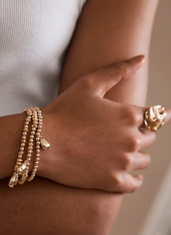 Gold Tone Friendship Bracelet Set sold by Mint Velvet