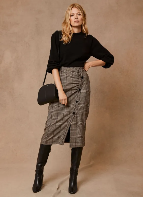 Checked Pencil Skirt sold by Mint Velvet