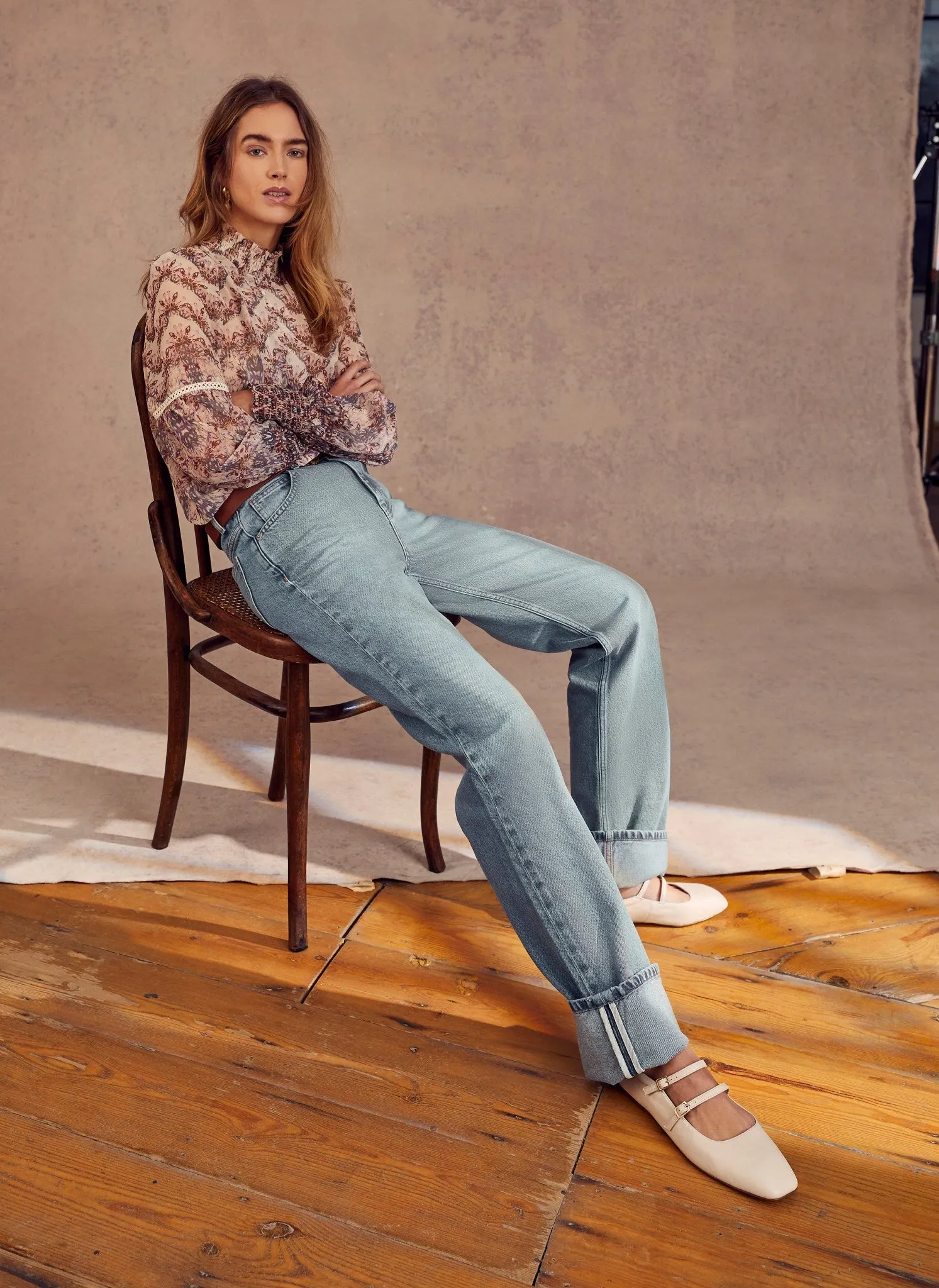 Neutral Floral Print Blouse sold by Mint Velvet product image thumbnail 3