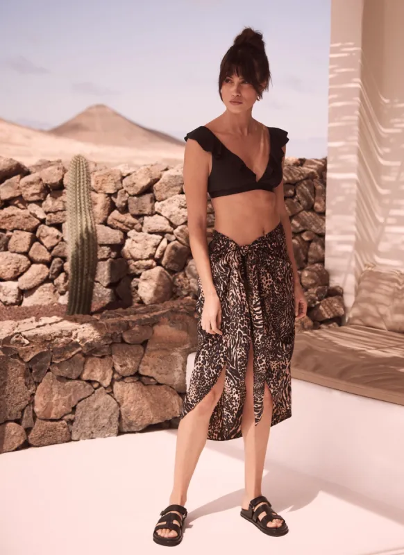 Neutral Leopard Print Sarong sold by Mint Velvet