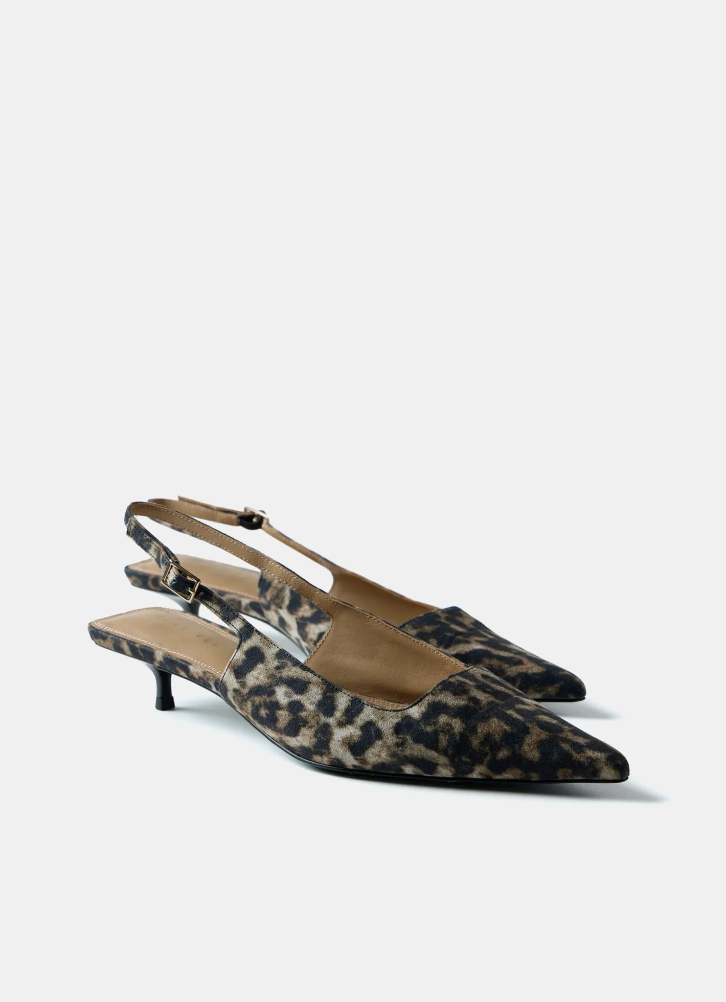 Leopard Print Slingback Kitten Heels sold by Mint Velvet product image thumbnail 4