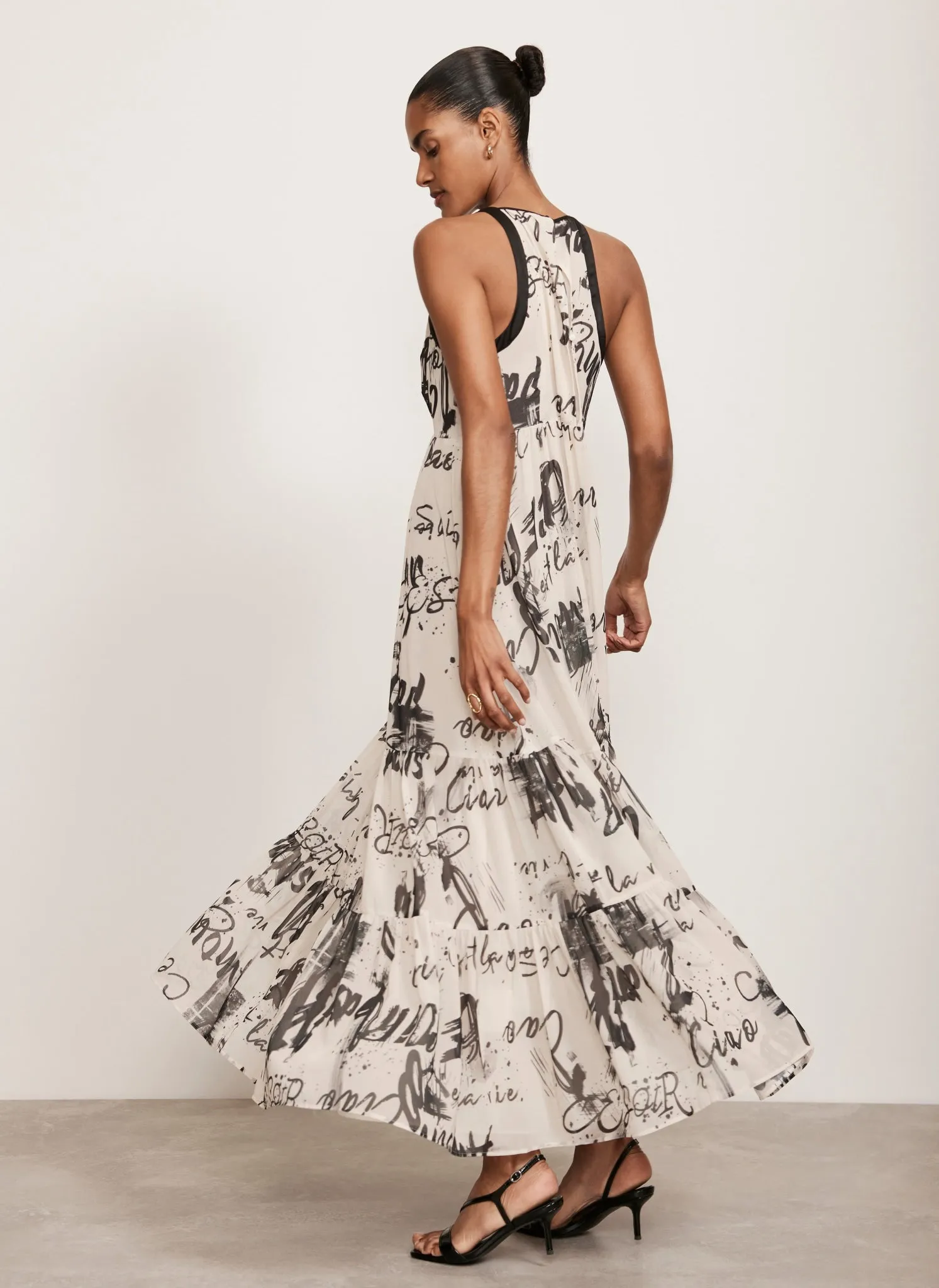 Cream Abstract Print Maxi Dress sold by Mint Velvet product image thumbnail 2