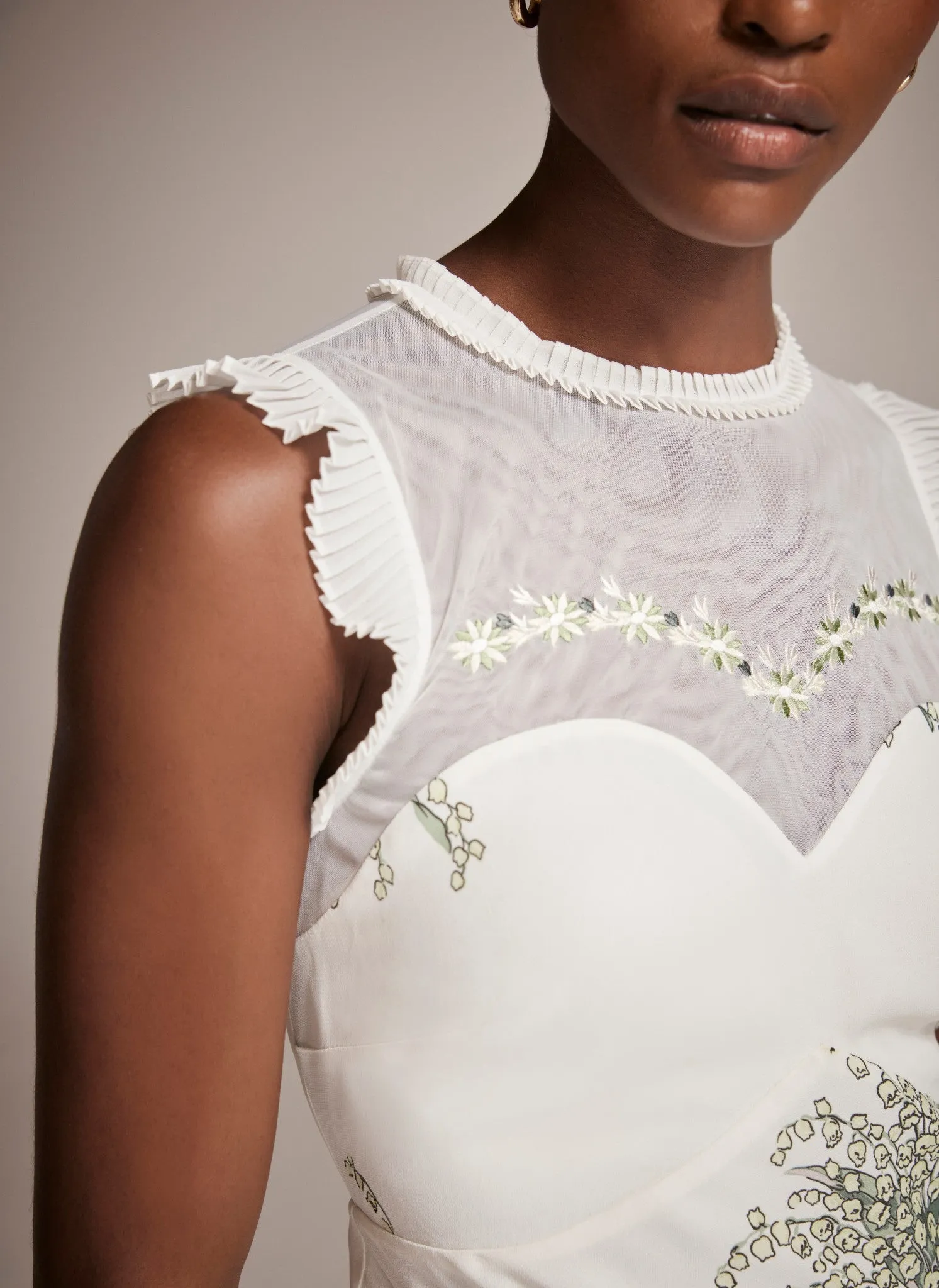 Cream Floral Print Midi Dress sold by Mint Velvet product image thumbnail 3