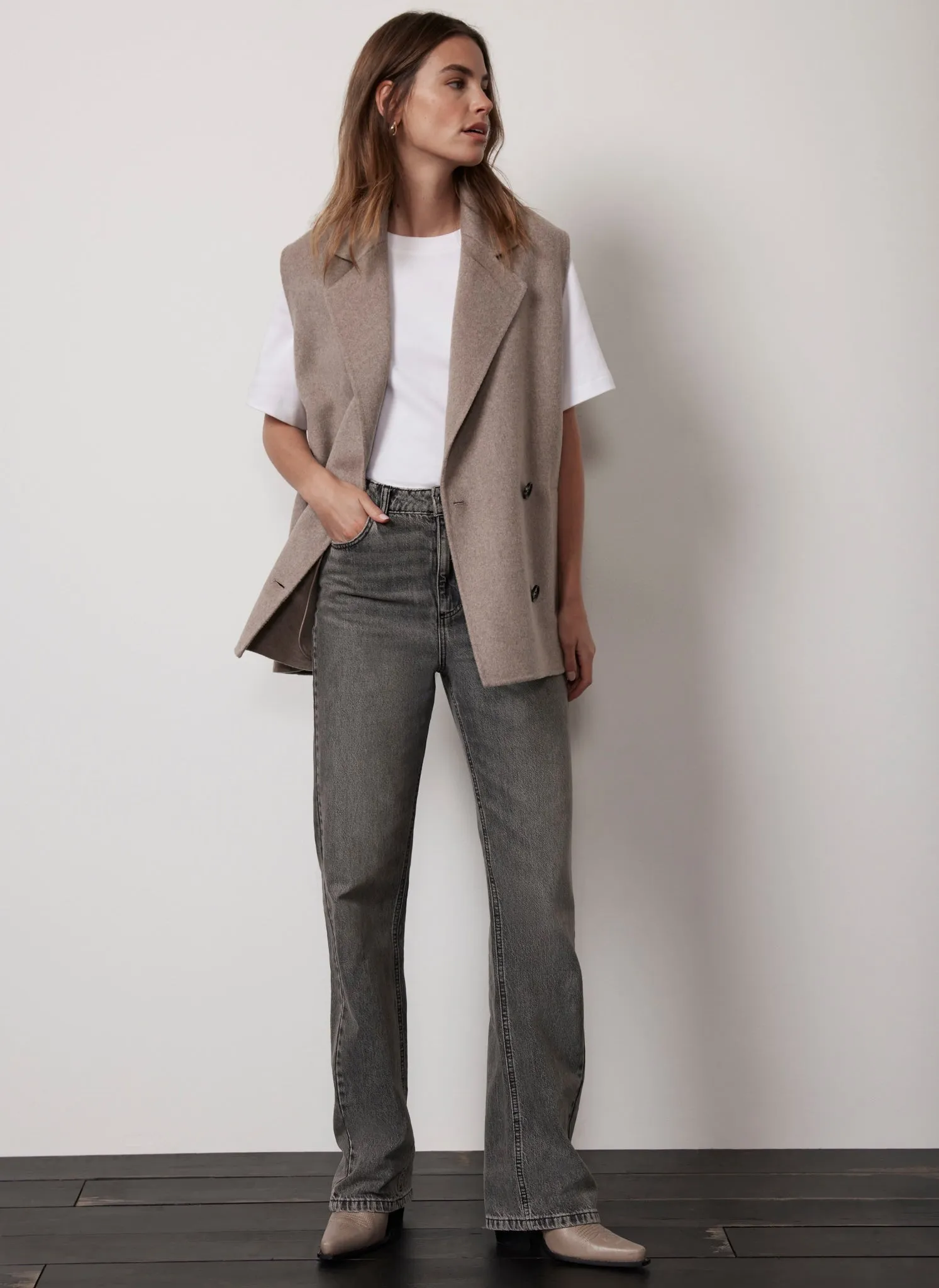 Beige Wool Blend Blazer sold by Mint Velvet product image thumbnail 3