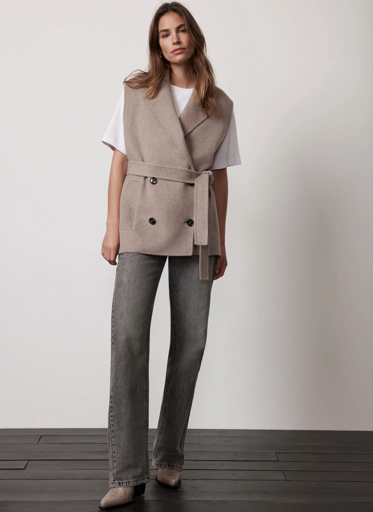 Beige Wool Blend Blazer sold by Mint Velvet product image thumbnail 2