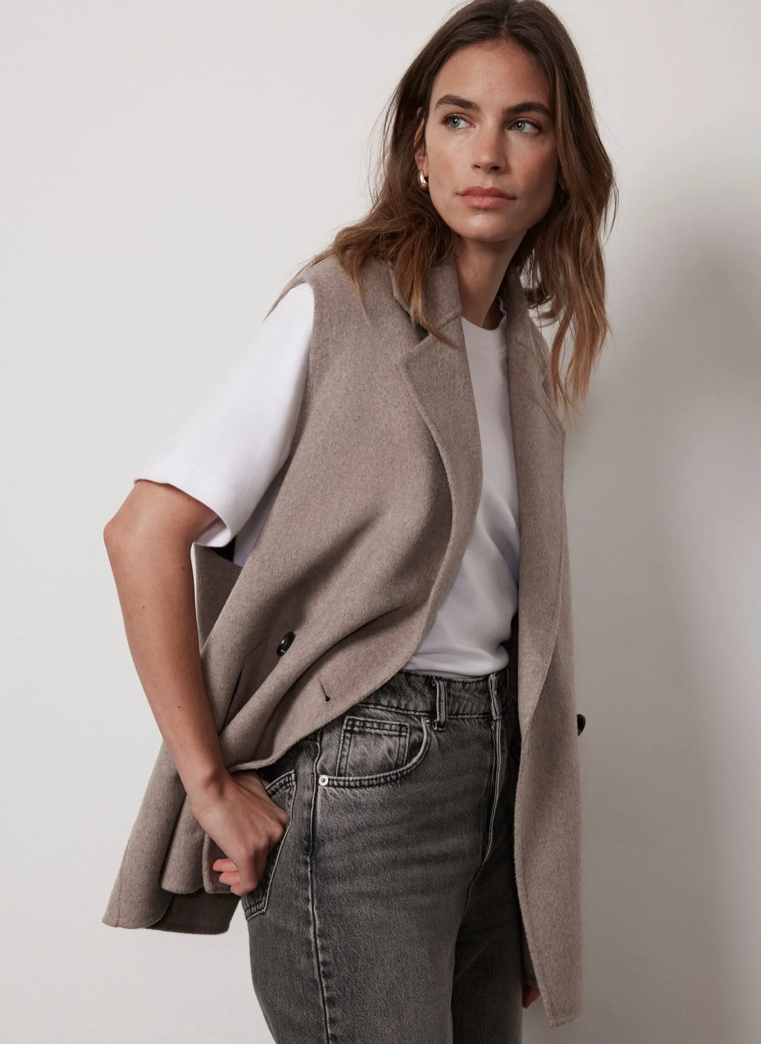 Beige Wool Blend Blazer sold by Mint Velvet product image thumbnail 4