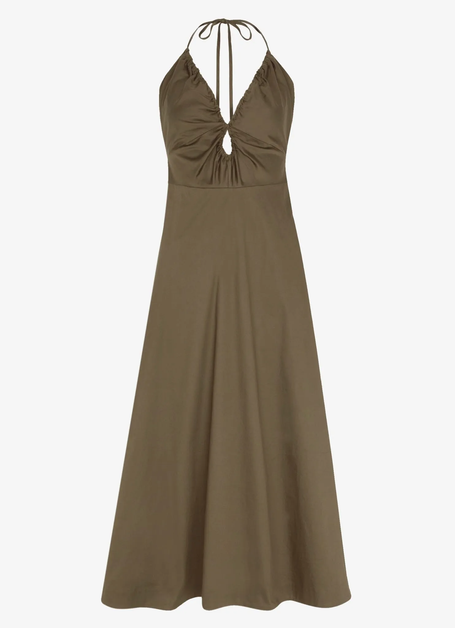 Khaki Cutout Maxi Dress sold by Mint Velvet product image thumbnail 5