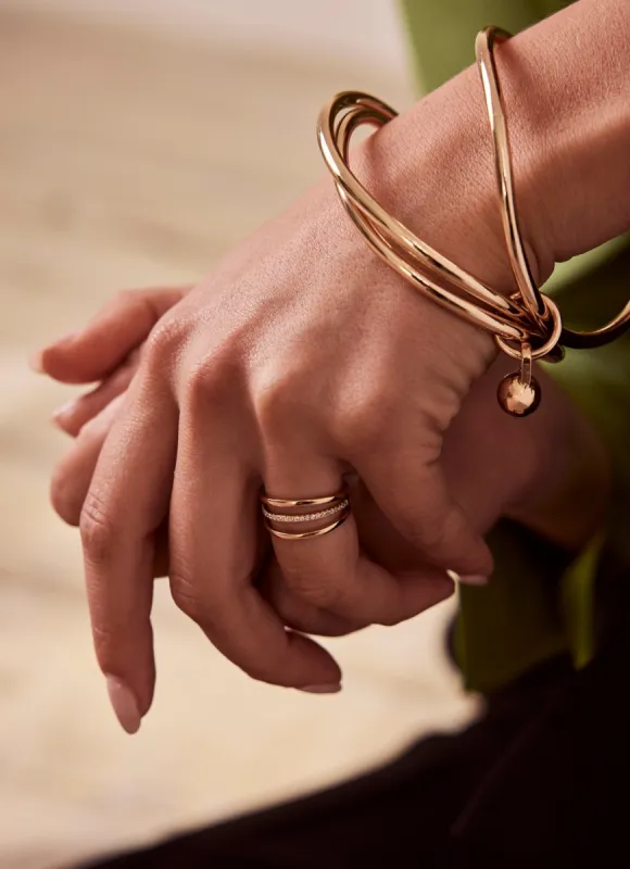 Gold Tone Triple Bangle sold by Mint Velvet