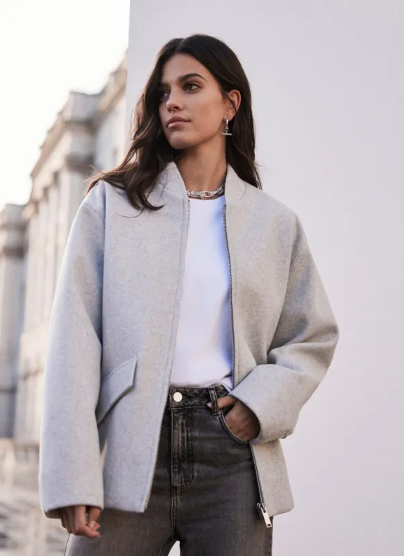 Grey Bomber Jacket sold by Mint Velvet
