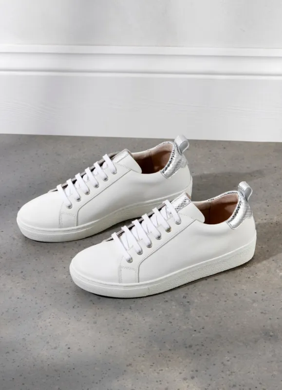 Allie White Leather Trainers sold by Mint Velvet