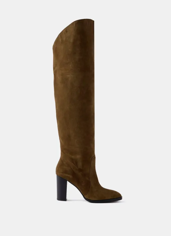 Brown Suede Long Boots sold by Mint Velvet