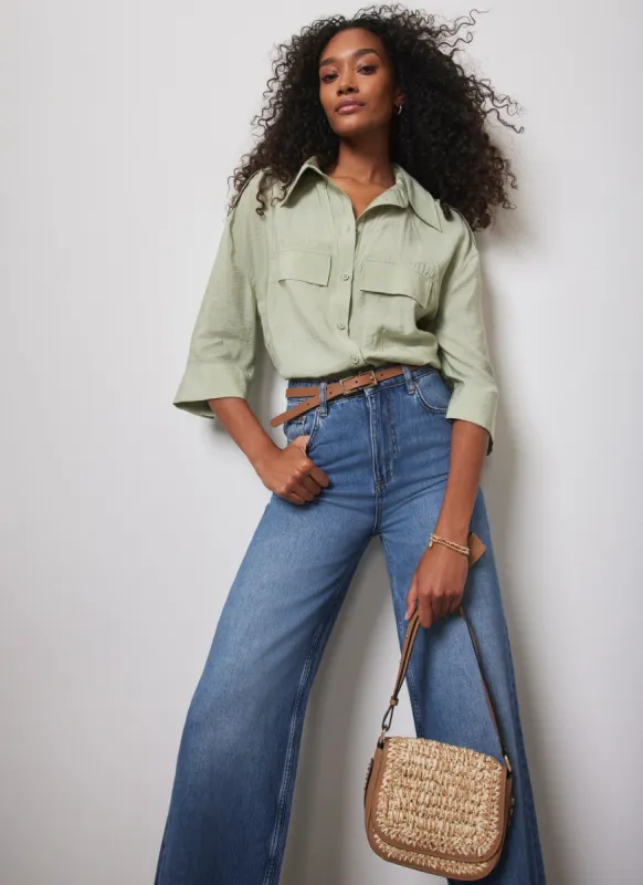 Green Utility Shirt sold by Mint Velvet