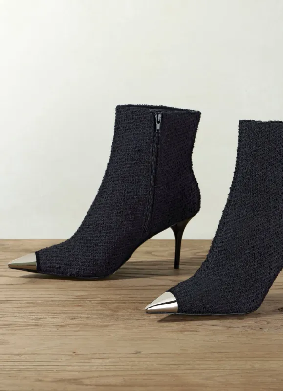 Black Boucle Toe Cap Boots sold by Mint Velvet