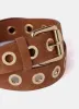 Tan Eyelet Suede Belt sold by Mint Velvet