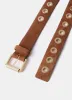 Tan Eyelet Suede Belt sold by Mint Velvet