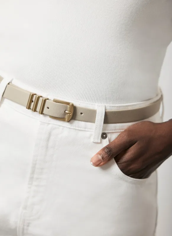 Sage Green Leather Belt sold by Mint Velvet